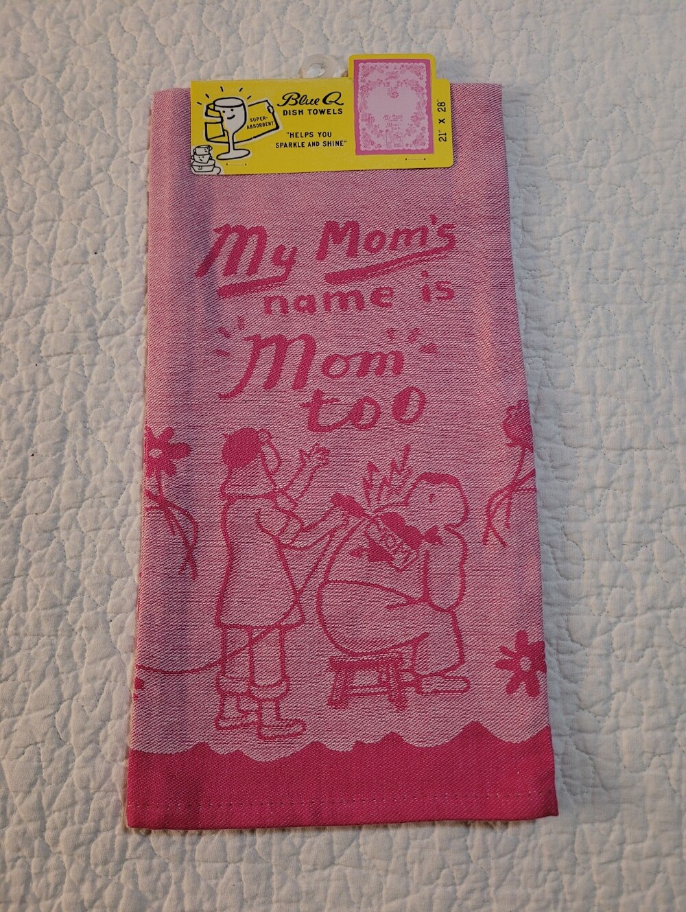 BLUE Q Dishtowel Mom Too Tattoo NWT Cotton